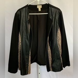 CHICO’S (Size 3) Faux Leather and Faux Suede Jacket